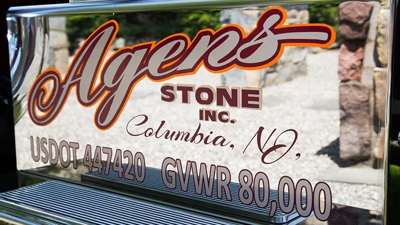 A sign for agere 's stone, inc. In columbia, n. J.